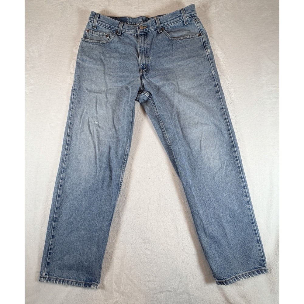 VTG Levis 550 Jeans Men's 36x30 Blue Relaxed Fit Distressed‎ Denim '90s Grunge